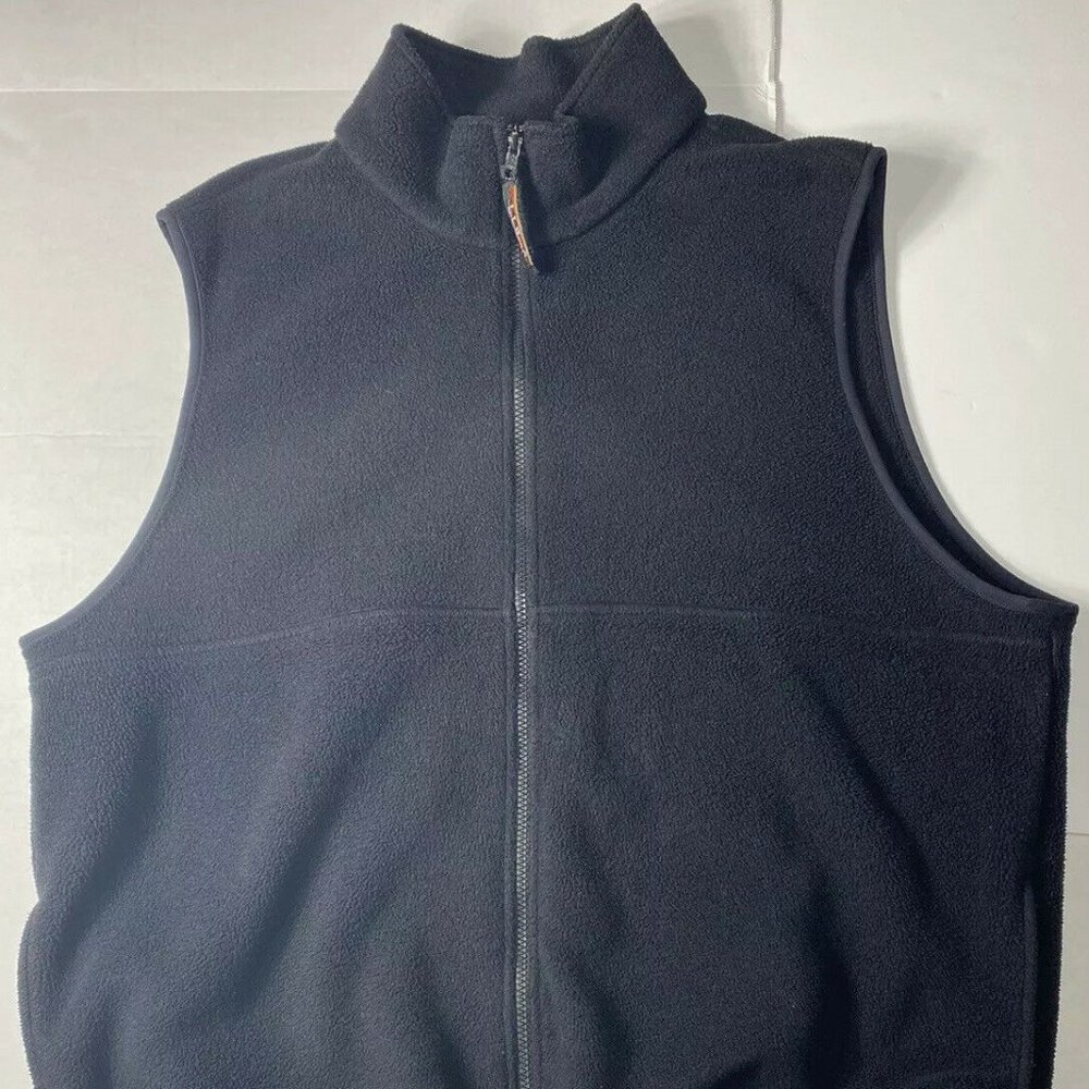 LL BEAN POLARTEC Men’s Large Black Fleece Vest